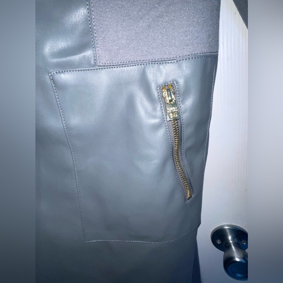 NWT Andrew Marc, Marc New York trench style coat Dark grey Leather - Picture 10 of 10